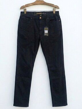 NWT Men's Stanley Workwear Jeans 40 x 32 Black Denim Flex Waist Classic Fit